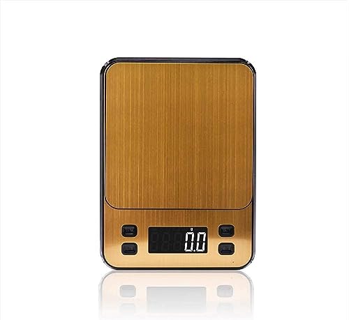 Balanzas electrónicas de cocina Báscula de cocina for alimentos de acero inoxidable, báscula electrónica portátil Digital de 10Kg for medir el peso de los alimentos con fuente de alimentación USB Bala