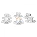 Produktbild Van Well 6X 2-TLG. Espresso-Set Silver Night, Espressotassen 110 ml + Untertassen, Hotelporzellan, Kaffeegeschirr, abstraktes Dekor, Gastro-Geschirr