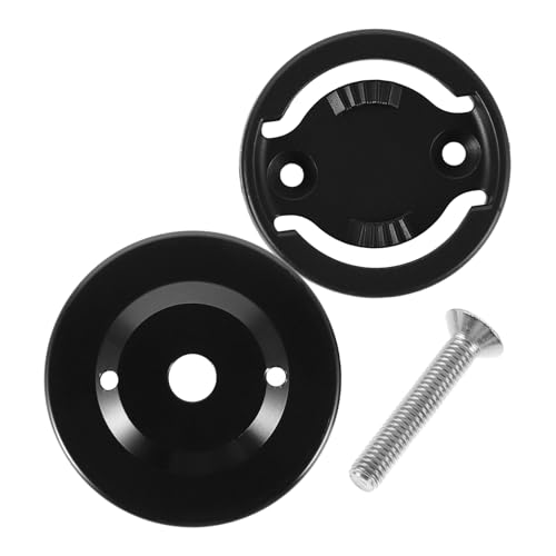 BESPORTBLE 1Set Aluminum Alloy Headset Cap with Screws Cycling Computer Mount Base Adapter for Mountain and Road Bikes and Water Easy Installation Headset Holder