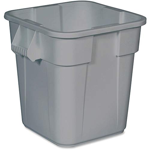 Image of Rubbermaid Commercial Products 28 Gallon Square Brute Tote Storage Bin, Gray, FG352600GRAY (Pack of 6)