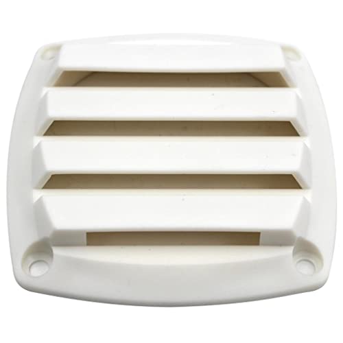 2x rejilla de ventilación louver para barco, plástico blanco 8.6x8.6x2.5 cm miniatura 2