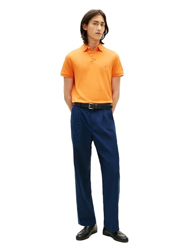 Image of Tommy Hilfiger Men's Short Sleeve Polo Shirts in Regular Fit With Stretch and Organic Pique Cotton