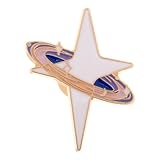 LALADEFIEE Stern Mond Brosche Zinklegierung Kleine Anstecknadel Mit Sicherer Stechnadel FüR Kleidung Fixierung Und Dekoration Leicht Tragbar FüR Alltag Und Reise