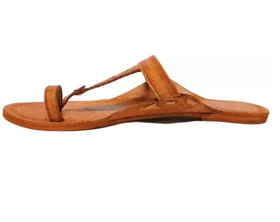 EthnicVibes Kolhapuri Chaussures plates en cuir pur souple pour femme Style ethnique indien Jutti Khussa ST30 Taille US 6-11, St 29, 38 EU