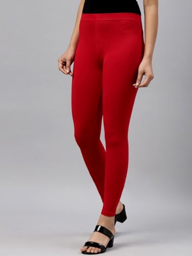 Image of JUNEBERRY Cotton Lycra Skinny Fit Leggings for Women & Girls (Sizes: S to 2XL) (Colors: Black, Beige, White, Grey, Brown, Pink & Wine)
