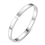 ブレスレット ブレスレット999 スターリング シルバー オープン カップル ブレスレット、シンプルな韓国版の男性と女性の手作りの光沢のあるシルバー ブレスレット ブレスレット ギフト お土産。（ダマー 23G-ストレック）