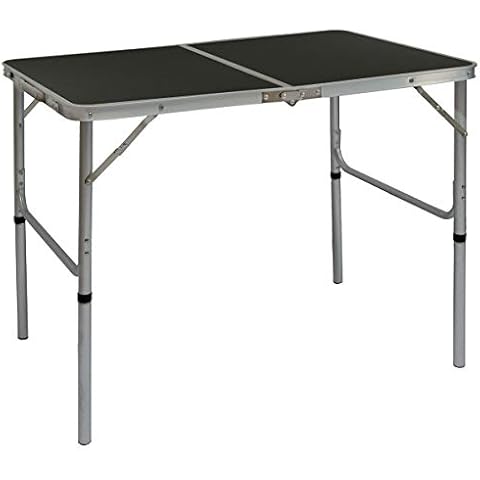 AMANKA Camping Table adjustable in height Portable Folding Table case shaped with carry handle for picnic BBQ garden park beach of Aluminium 90x60cm Cover