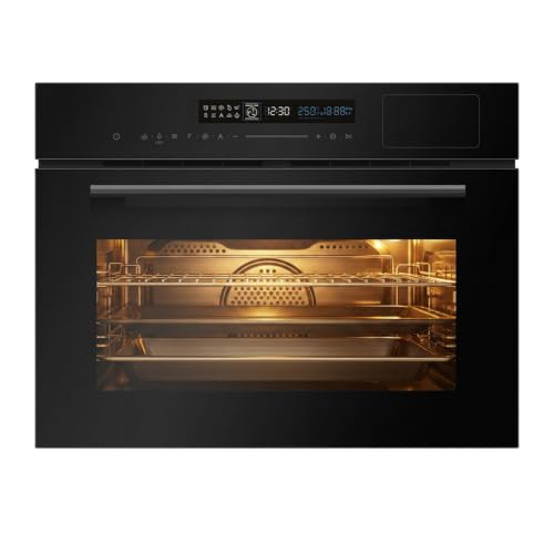 KKT KOLBE Horno encastrable 5 en 1 60 cm con microondas, AirFry, grill y vapor | 50 L | función pizza, convección, aire caliente | timer automático, display LED | EBMS4503S2