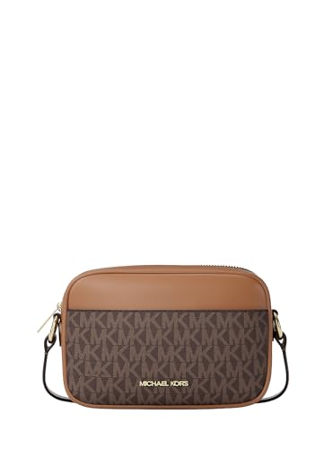 Michael Kors Jet Set Small Signature Logo Camera Crossbody Bag Brown