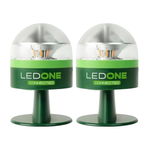 LEDONE Connected - Baliza V16 Homologada DGT con Geolocalizador obligatoria para 2026 con SIM y Datos pagados hasta 2038. Luz emergencia Coche Homologado DGT. Luz V16 Homologada DGT (2 Pack)