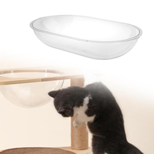 Cama de pared transparente para gatos Zambuph que decora tu salón con descanso elevado 8