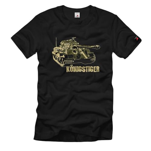 T-Shirt Königstiger SdKfz 182 Noir XXXXL au design de char militaire Ausf B #3026