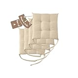 Il Tuo Artigiano Design Juego de 4 o 6 cojines para sillas de cocina, rellenos de esponja y suave acrílico (4