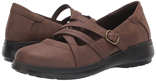Easy Street Women's Wise Ballet Flat Mary Jane, Tan/Gore, 8.5 #TOP6