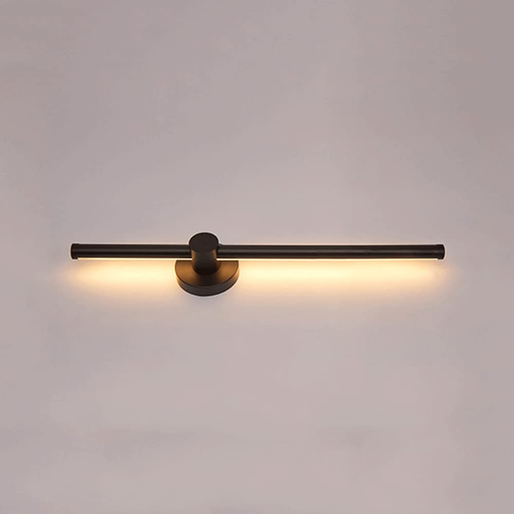 HXYSXHJUO Wall Lamp Ultra-Thin Flute Light, Metal Long Tube with White Silicone Lampshade, 330° Rotating Lighting Sconces, Black Linear Lights for Corridor, Bedside