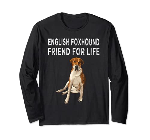 English Foxhound Friend For Life Dog Friendship Long Sleeve T-Shirt, Black
