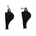Inzopo Set of 2 Plastic Whistles Emergency Safety Outdoor Sports Hiking Black