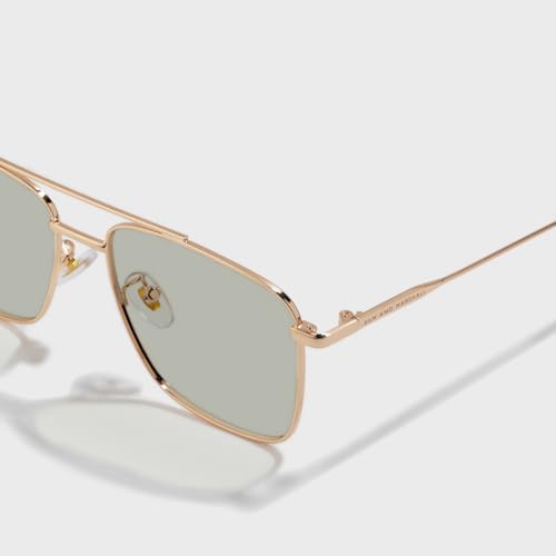 Image of SAM AND MARSHALL VEIN Sunglass I 400% UV Protection I Metal Sunglass I Square Sunglass I Double Bar I Unisex