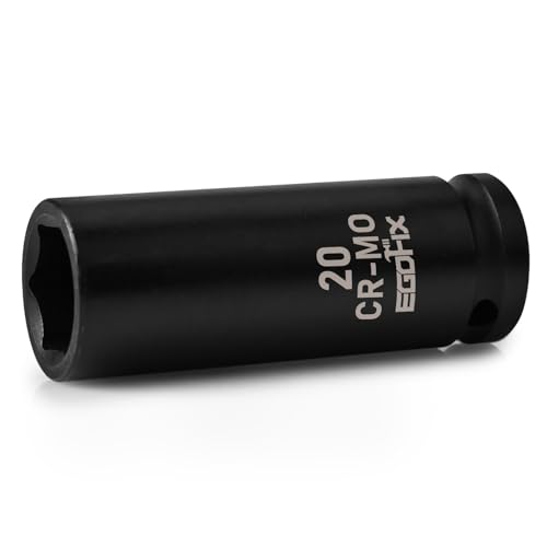 Image of 1 /2 inch Drive Deep Impact Socket, 20mm Socket, CR-MO, Metric, 6 Point