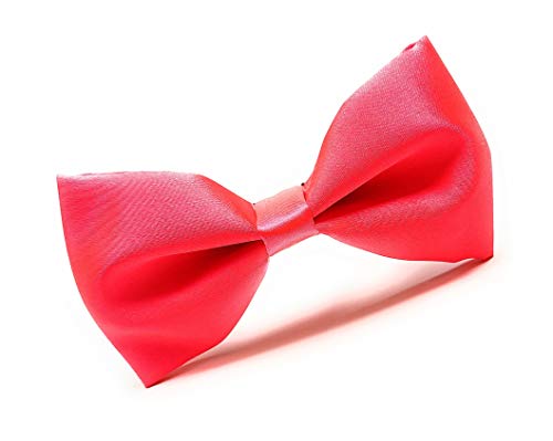 Image of JAGMOOLYA Products The Perfect Classic Satin Pre-Tied Bow Tie Formal Solid Tuxedo Bowtie Adjustable Length Many Colors and Styles Bow for Adults and Children