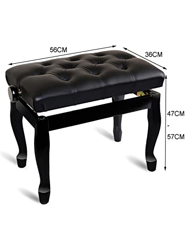 TEmkin Banc de Piano d’artiste de Luxe, Tabouret de Piano en Cuir Solo avec de Beaux Pieds en Fer à Cheval et Un Coussin rembourré, 56 x 36 x 47-57 cm (Taille des Pieds courbés) - Les Beatles, Paul McCartney, John Lennon, RIngo Starr, George Harrison TEmkin Banc de Piano d'artiste de Luxe, Tabouret de Piano en Cuir Solo avec de Beaux Pieds en Fer à Cheval et Un Coussin rembourré, 56 x 36 x 47-57 cm (Taille des Pieds courbés) – Image 3