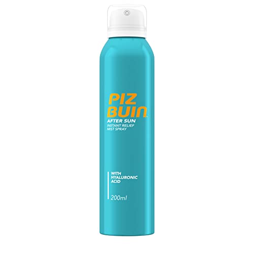 Piz Buin After Sun Instant Relief Mist (200ml) Fast Absorbing Aftersun Spray with Hyaluronic Acid and Glycerin Moisturising Lotion for Fast and Effective Hydration 48 Hour Moisturisation