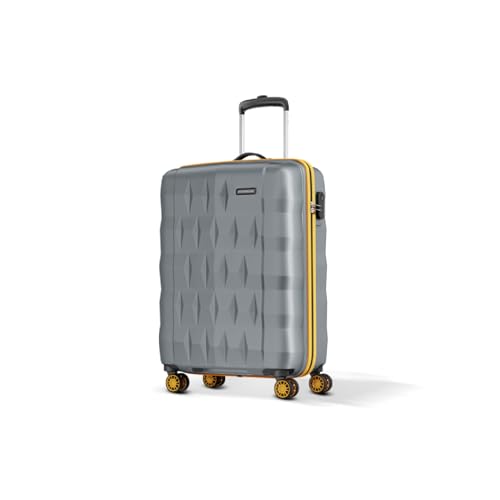 Image of Aristocrat Polycarbonate Spinner Comet Cabin Trolley Bag 56cm|Small|Hard Luggage| Smooth 8-Wheel Suitcase|Combination Lock with Sturdy Zipper|Full Fabric Convipack|3-Year International Warranty (Grey)