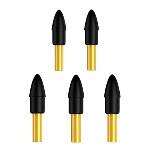 BBATA Replacement Stylus Pencil Tips for iPad Pen, Screw in/Out Type Pencil Nibs, 5 Pack, Black