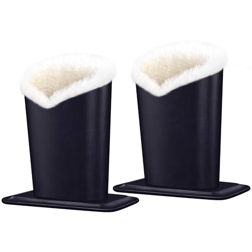Image of Pack of 2 Plush Lined Eyeglasses Holder Stand Protective Glasses Case For Desks Or Nightstands