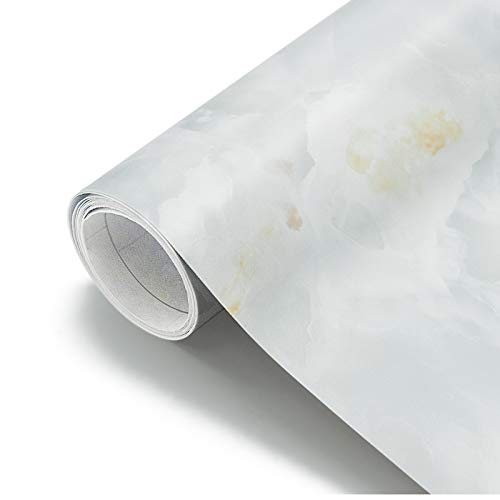 Papier Peint Adhesif pour Meuble de Marbre 61 * 500CM épaisse PVC Adhésif Film Sticker Mural Cuisine Décoration Applicable aux Cuisines et Vieux Meubles Cover