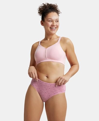 Image of Jockey ES27 Women Wirefree Non Padded Super Combed Cotton Elastane Stretch Full Coverage Minimizer Bra