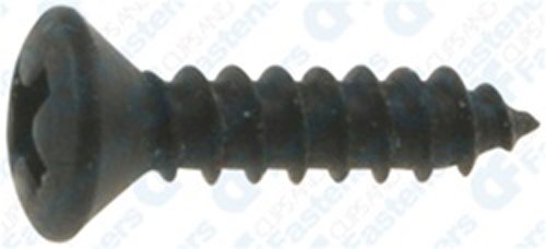100 Tornillos Phillips Ovalados 4 X 1/2 Negro miniatura 1