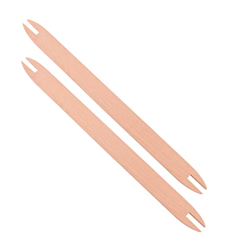 Beatifufu 2 Pack Natural Wooden Knitting Tool Shuttle for Weaving Scarves DIY Knitting Tool Sets
