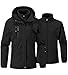 YSENTO Damen 3-in-1 Skijacke Winter Fleecejacke wasserdichte Winddichte Warme Funktions Outdoor Softshell Jacke mit Abnehmbarer Kapuze(Schwarz,S)