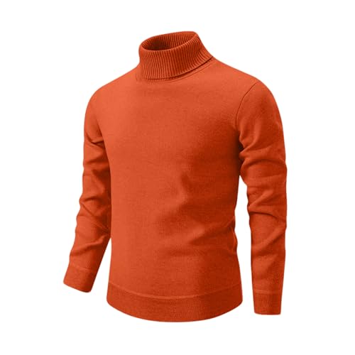 Men's Knitted Turtleneck Pullover Sweater Casual Basic Long Sleeve Slim Fit Thermal Winter Sweaters