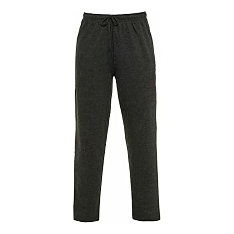 LUXE DIVA Jogging Pants Mens Tracksuit Bottoms Trousers Casual Mens Joggers for Men UK Zip Pockets Elasticated Open Hem Classic Jog Pants Jog Sweatpants Sports Joggers Charcoal Cover