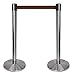 QueueWay PLUS - QPLUS-1S-N7 - satin chrome post, 2" wide, 10
