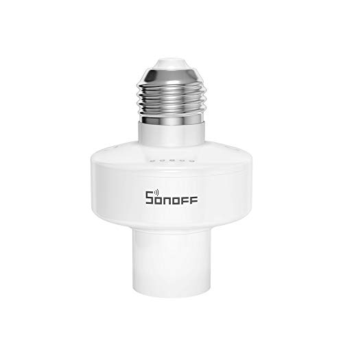 SONOFF Slampher R2 433MHz RF&WiFi Smart Lamp Bulb Holder for Smart Home, Compatible with Alexa and Google Assistant