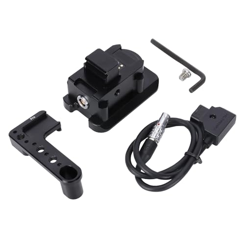 NICEYRIG Power Supply Base Plate for DJI RS 2/3 Pro / 4 Pro, Integrated Quick Release Plate Dovetail for Manfrotto-Standard Tripod, Camera Slider, Gimbal Dual Handgrip - 624