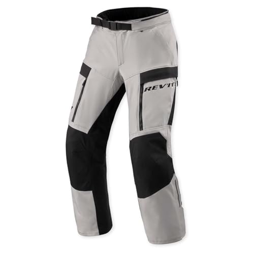Pantalon moto REV'IT! Offtrack 3 H2O en textile premium argent noir taille Short S
