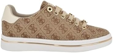 GUESS Moxea Damessneakers, Zwart Bruin Ochra, 37 EU : Guess