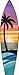 SMART BLONDE Palm Trees Sunset Novelty Metal Surfboard Sign SB-322