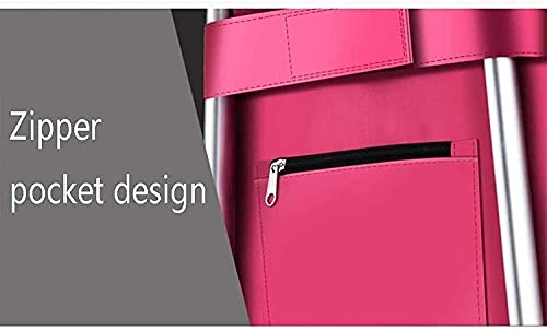 COUYY Einkaufstrolley, leicht und robust, zusammenklappbar, mit 2 Rädern, Einkaufstrolley – Bild 6