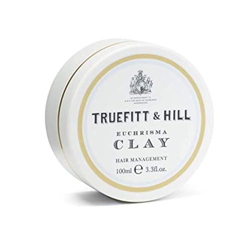 Truefitt & Hill Hair Management - Euchrisma Clay - Designed to Look Natural, Perfect for a Matte Full-Bodied Look, Works Best on Shorter and Finer Hair - 3.3 oz.