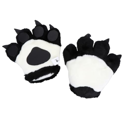 Guantes de panda de felpa Gatuida para evitar manos frías en invierno y fiestas