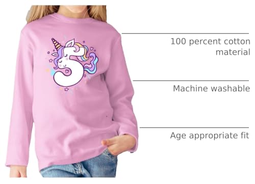 Image of Unicorn 5th Birthday Shirt Outfit for Girls 5 Year Old Fifth Birthday Five Tshirt
