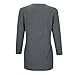 Women's V Neck Sleeve Casual T Shirt for Spring Outdoor Home Wear Comfortable Pure Color Tee Womens (Dark Gray, S)