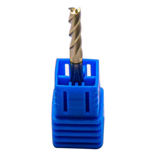 Image of BestParts 1 /8 inch 3 Flute Solid Carbide End Mill for Aluminum - ZrN Coated | 37 Degree Helix, 1 /8 inch Cutting Diameter, 1 /8 inch Shank Diameter, 1 /2 inch Length of Cut, 1-1 /2 inch Overall Length, Square End