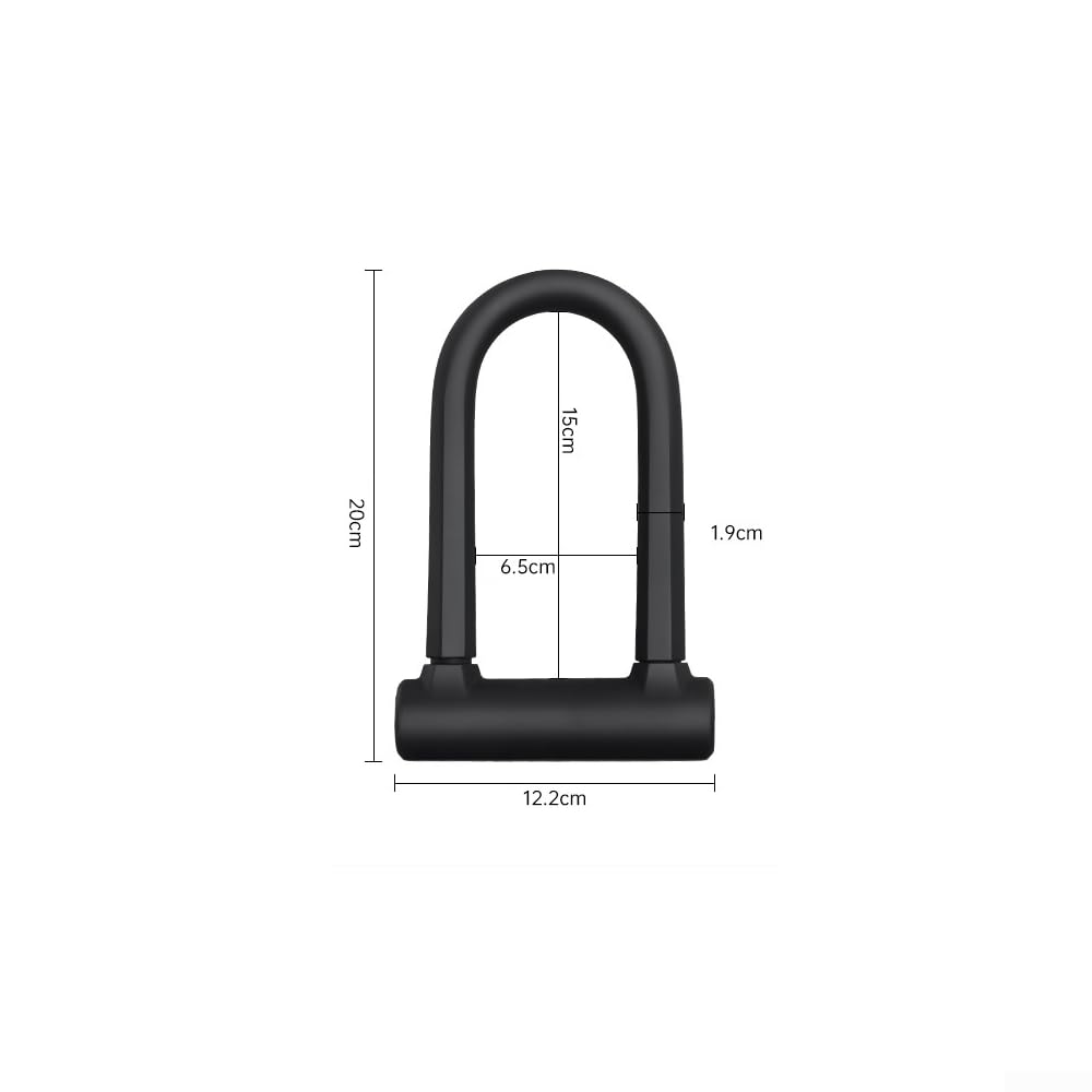 Candado en U para bicicleta, 23 cm de grosor, núcleo de aleación de acero