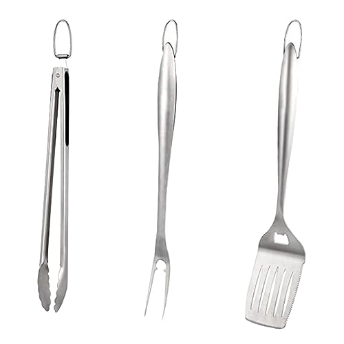 Set de utensilios para parrilla en acero inoxidable miniatura 1